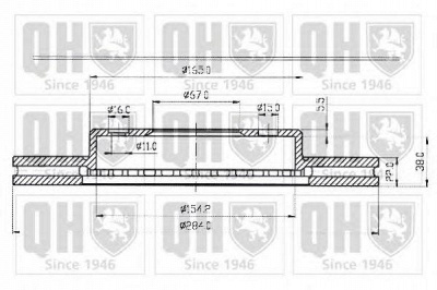 QUINTON HAZELL bdc3445 -  Тормозной диск